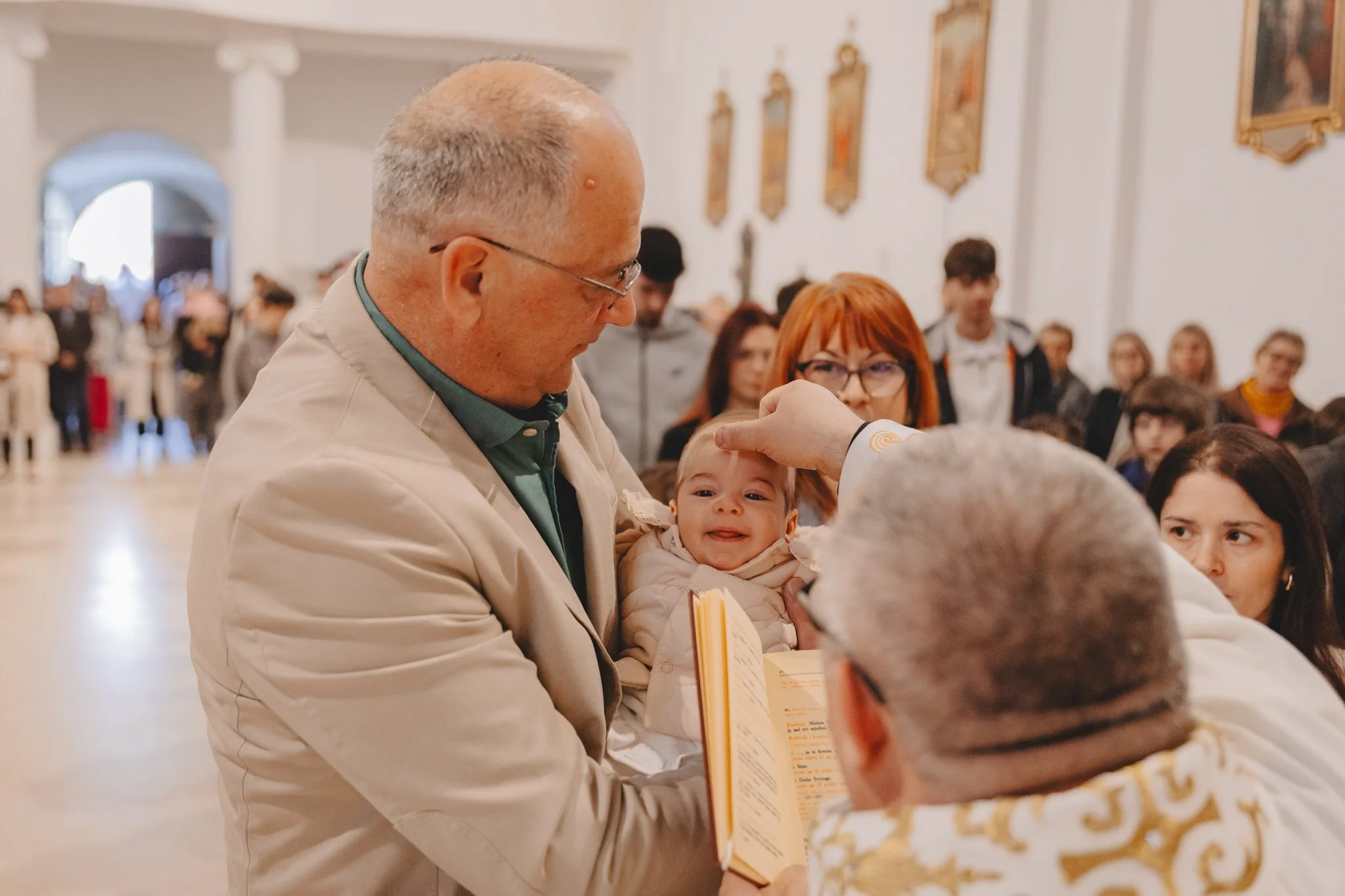 Baptism ceremony in Orahovica, Croatia