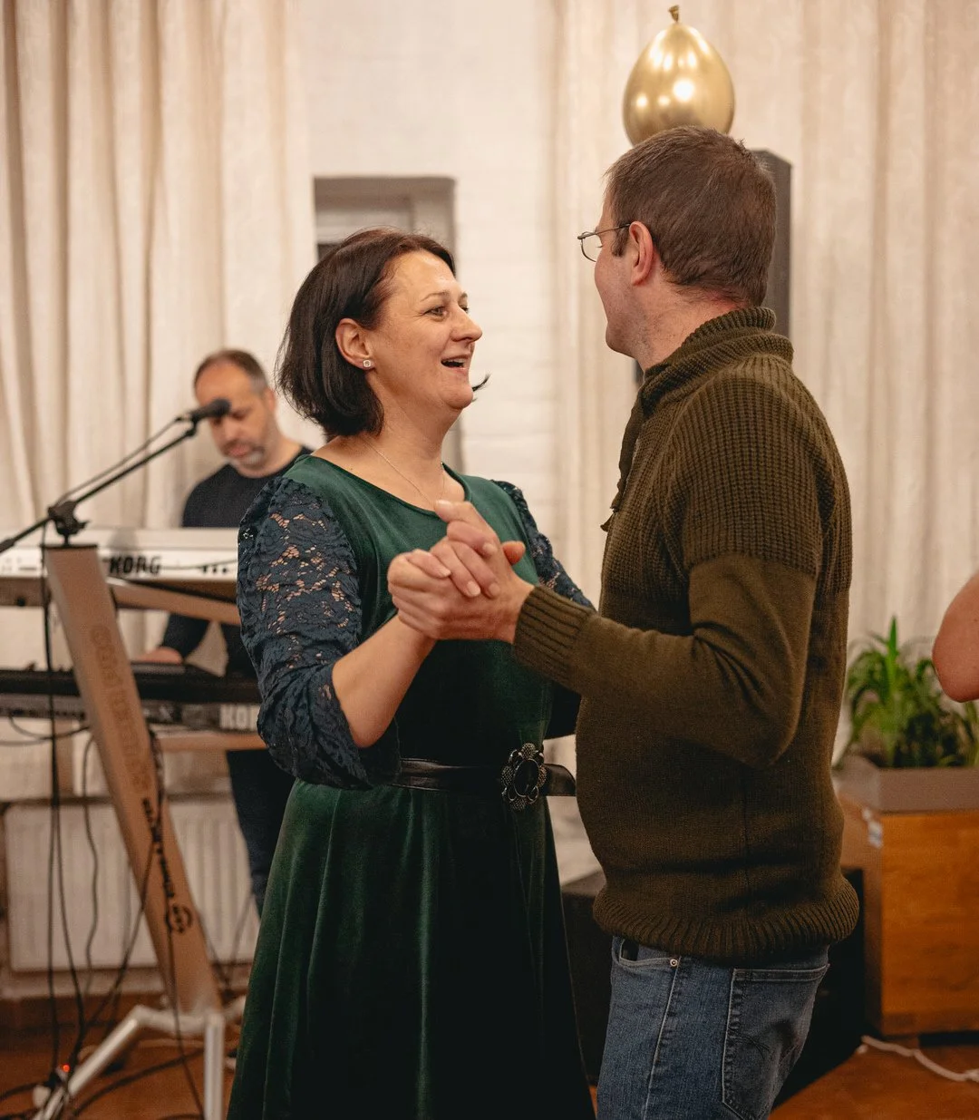 Guests dancing birthday party in Orahovica, Croatia
