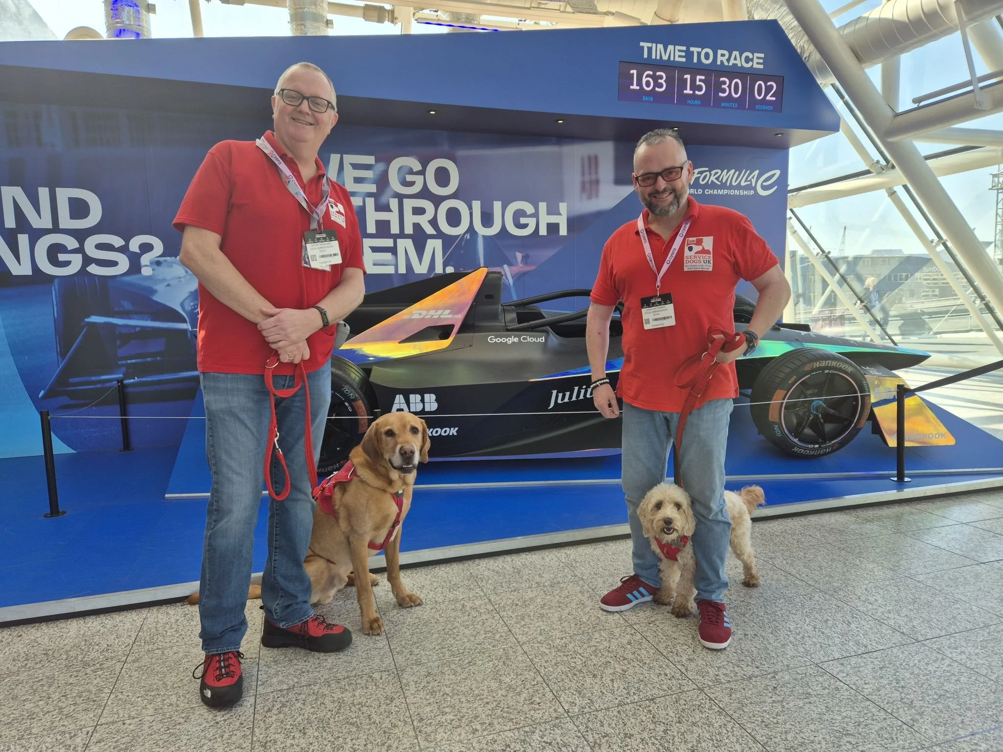 Super Star dog meets Super Hero – well it was a Tech Show after all!