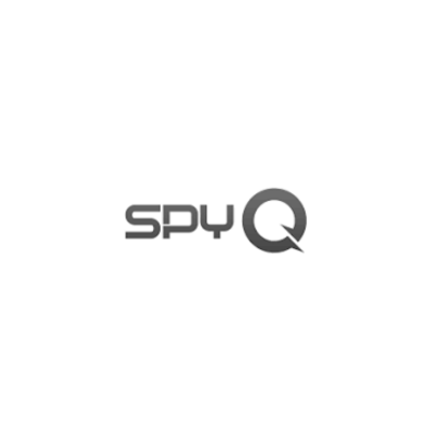 SpyQ logo in black on a white background.