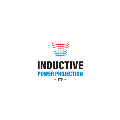 Inductive Power Projection Ltd logo with a stylized coil in red and blue, and text in black and blue.