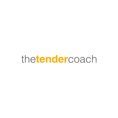 The words 'the tender coach' with 'tender' in orange and the rest in black, on a white background.