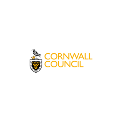 Cornwall Council logo featuring a bird perched on a shield.