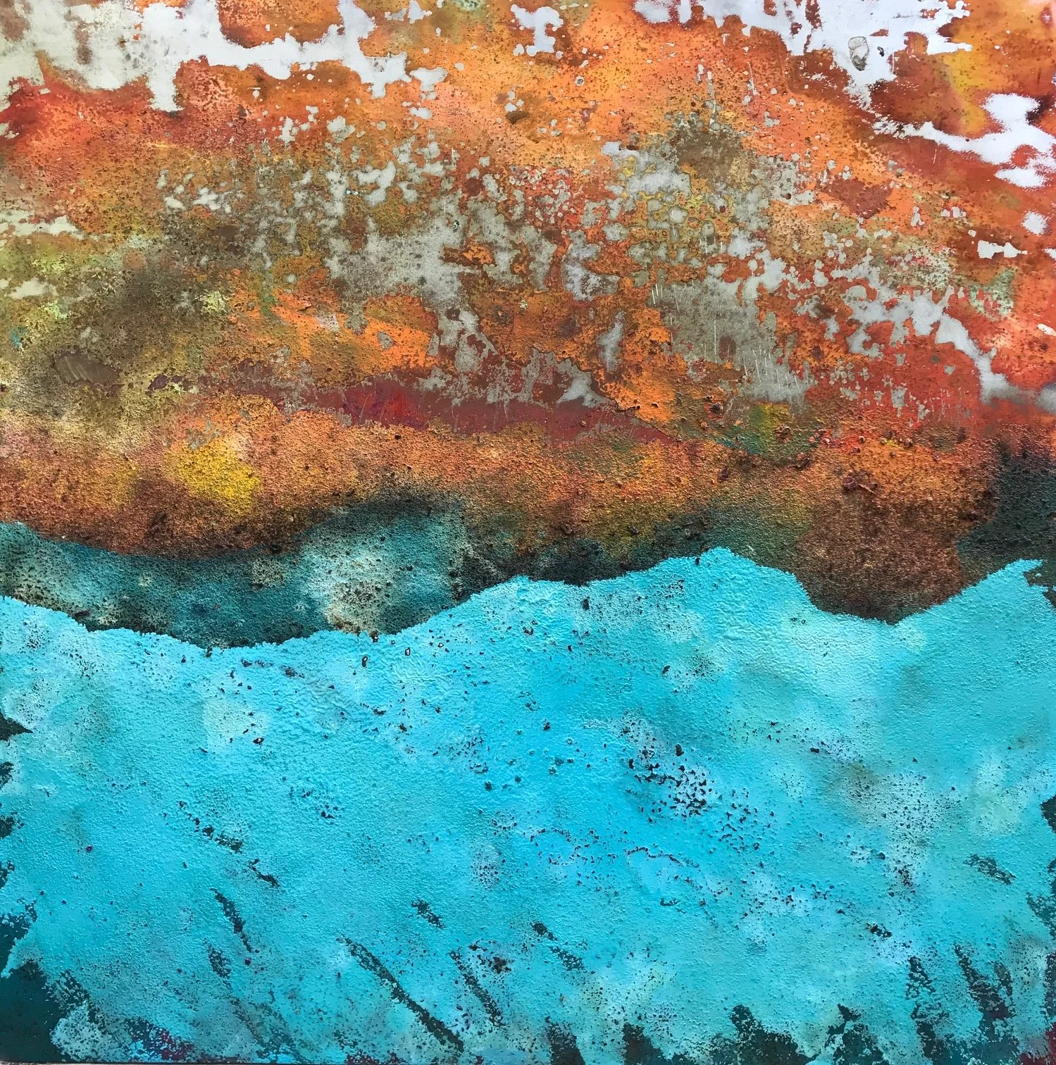 Preparations for "Tide" solo show at Kahn Gallery