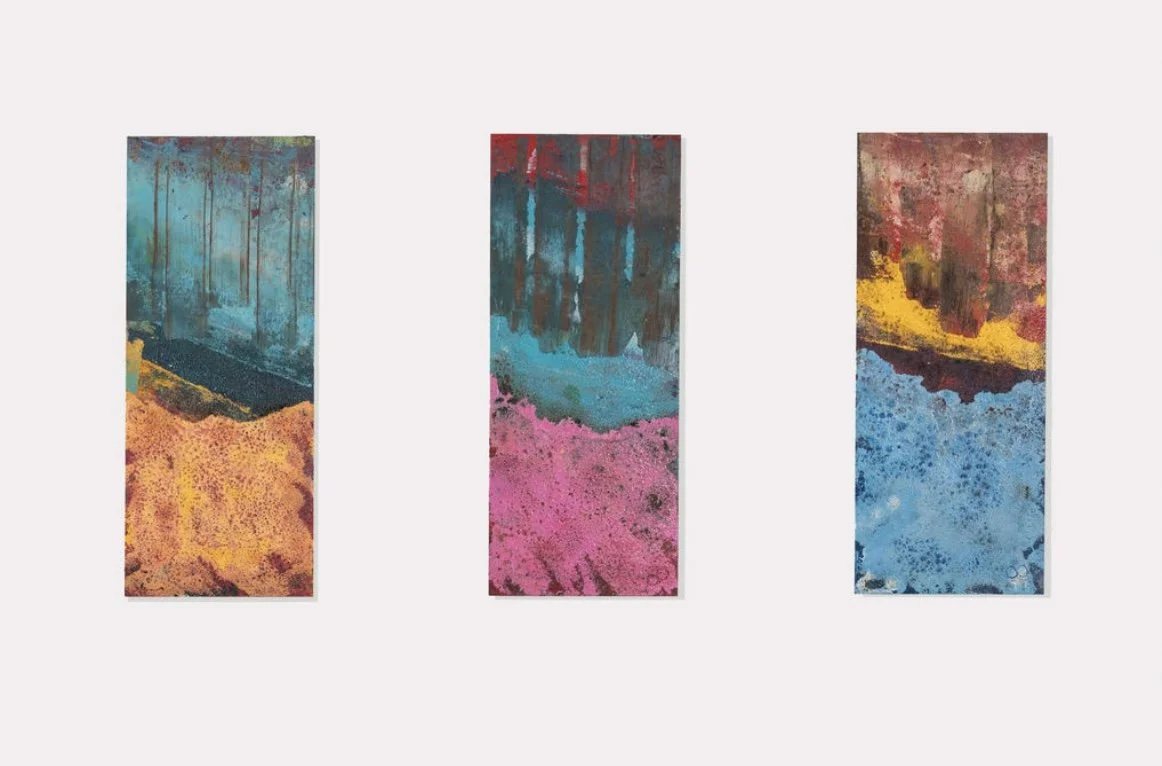 Triptych multi colour