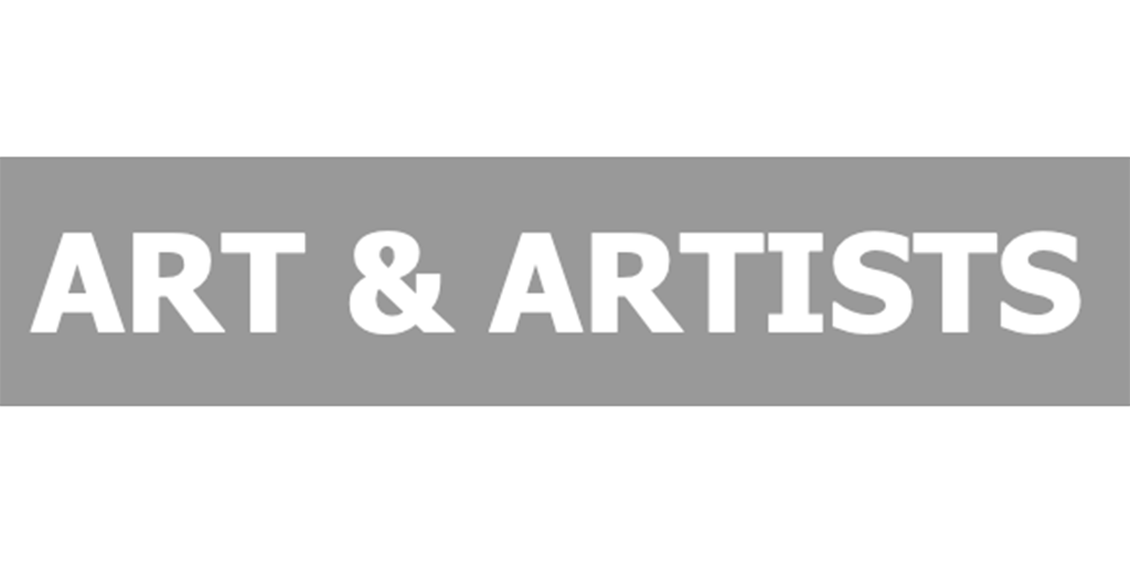 Gray banner with white text that reads "ART & ARTISTS".