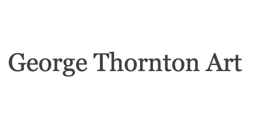 Text reading 'George Thornton Art' on a black and white background.