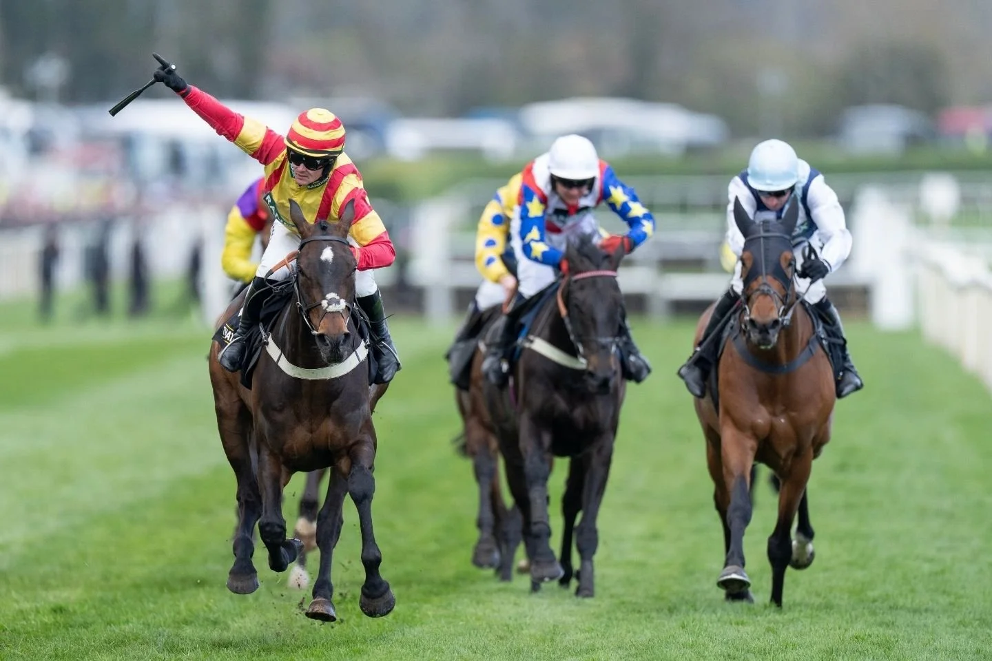 Storming George wins top novices hurdle at Aintree
