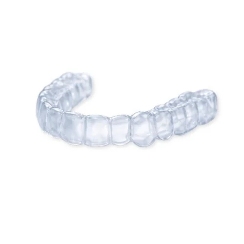 Transparente Zahnschiene Aufbissschiene Dental Fräszentrum digitale Fertigung Zahnarzt Labor präzise Dentaltechnik