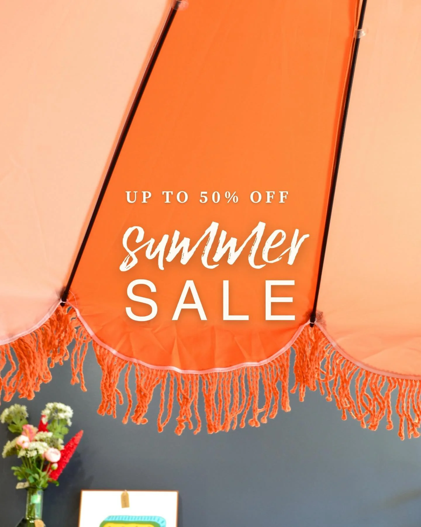 Our Summer Sale has officially arrived! 🎉

With up to 50% off gifts, home accessories and fashion, we can&rsquo;t wait to see what you pick up!

Our doors open at 9am this morning, and we must warn you... things disappear very quickly! 👀