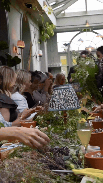 Social media reel of floral workshop with Morris & Co