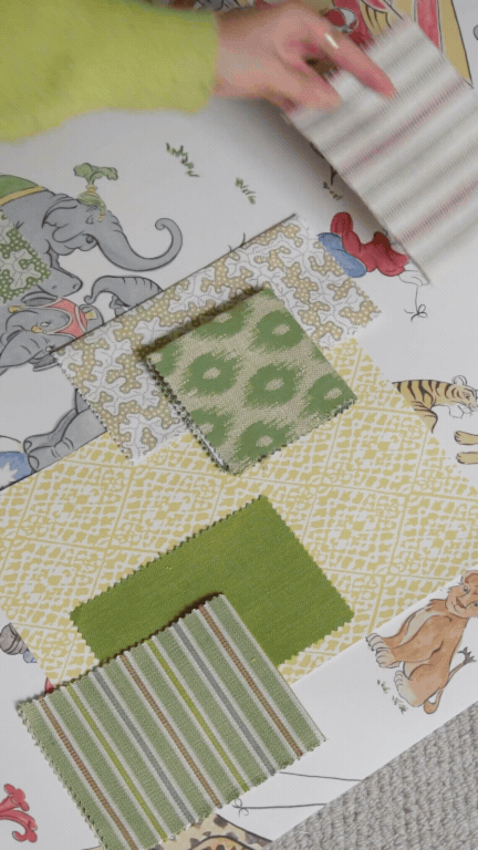 Social media reel of an interior design moodboard