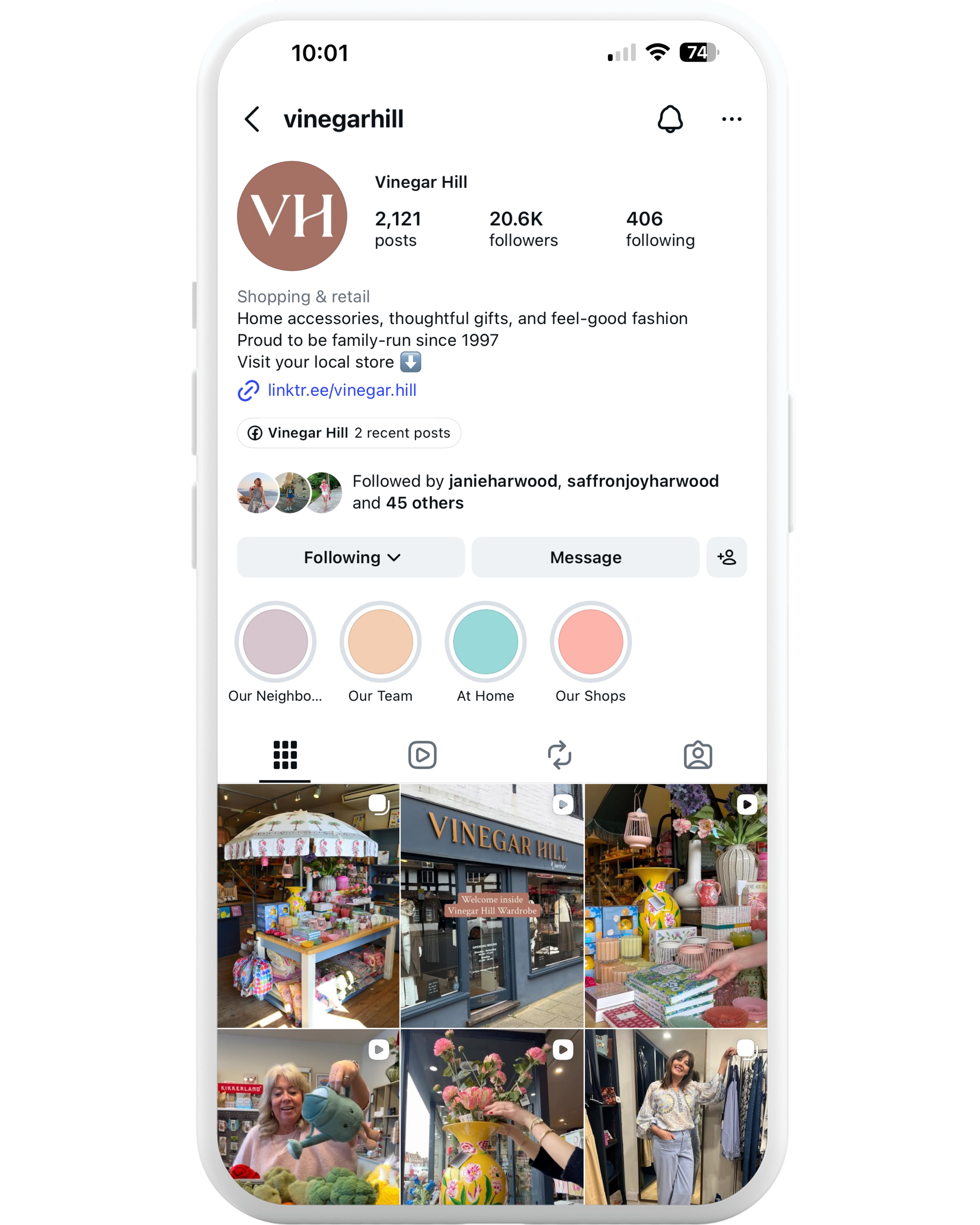 Instagram and social media grid