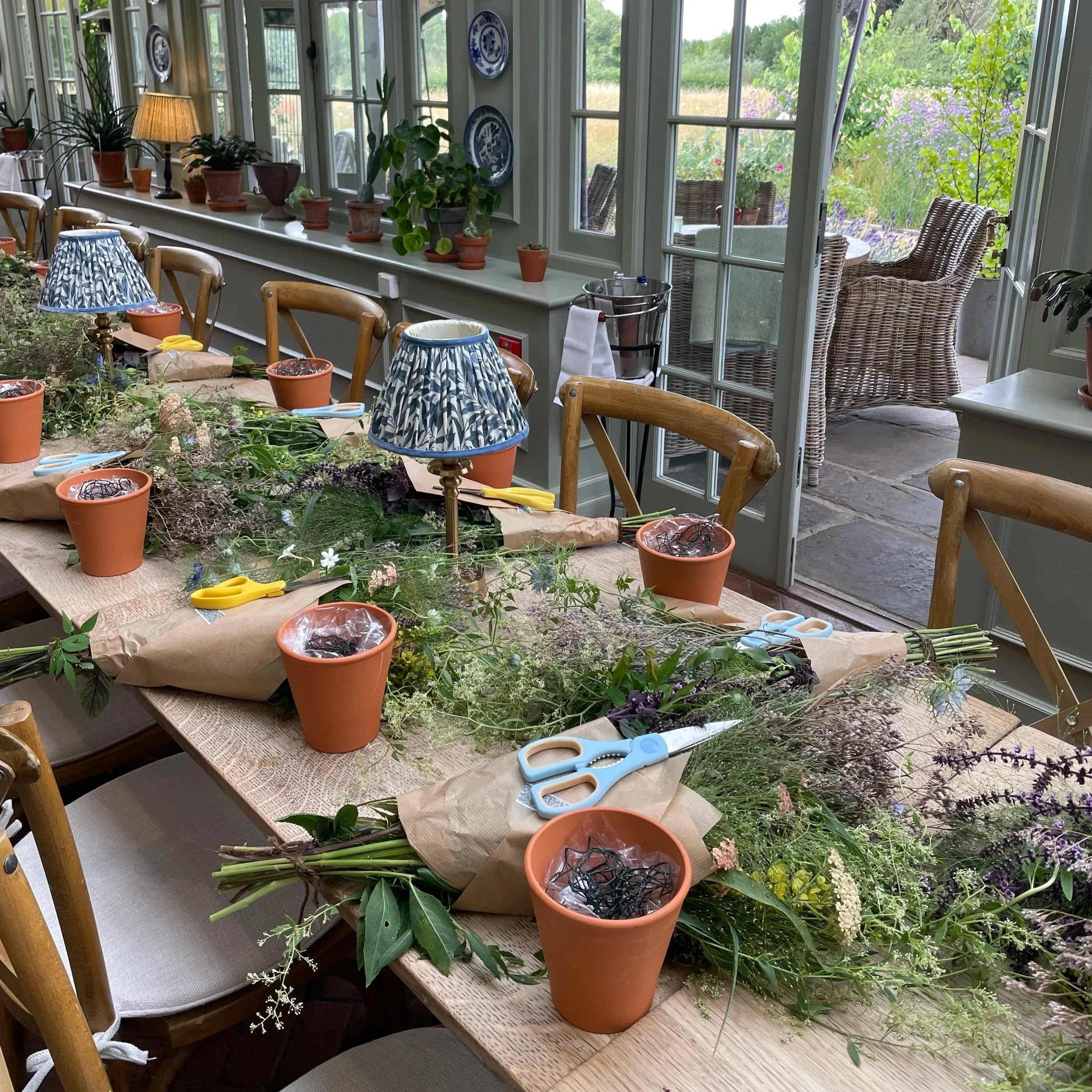 Social media image of floral design workshop for Morris & Co