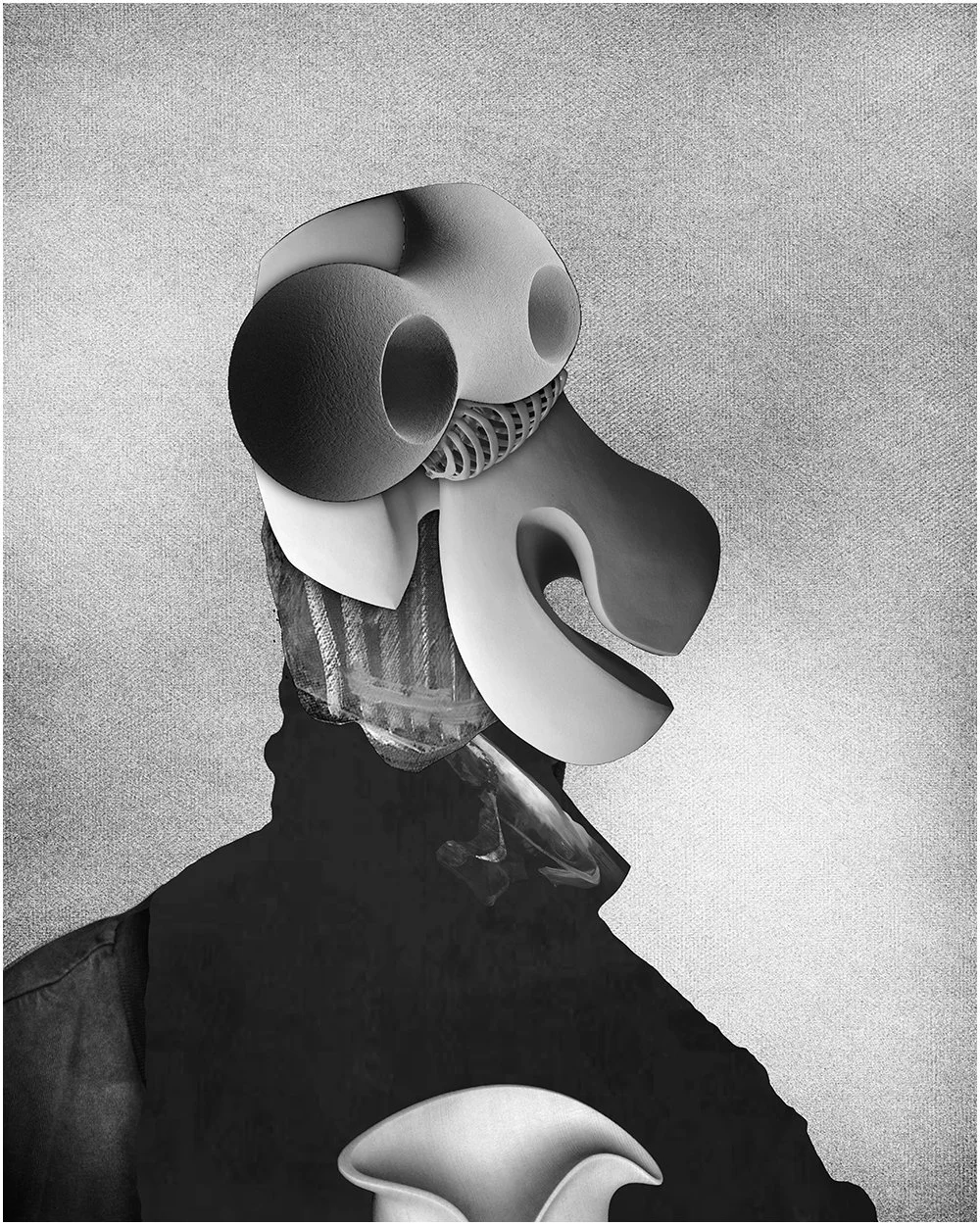 9. INGRES – SELF PORTRAIT.  2026.  DIGITAL PHOTO COLLAGE.  40 X 50 CMS    