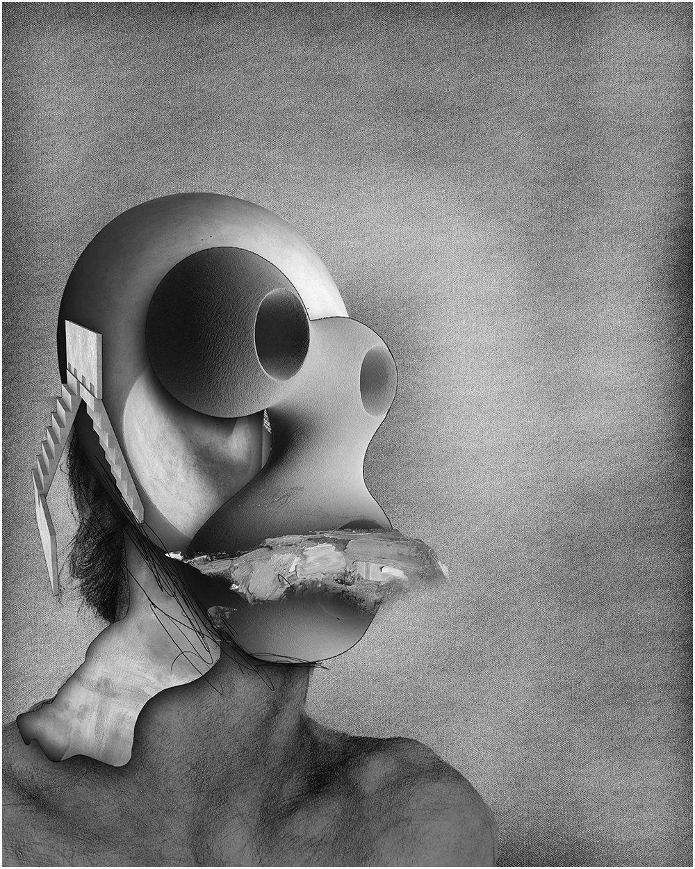 7. VINCENT VAN GOGH – SELF PORTRAIT.  2026.  DIGITAL PHOTO COLLAGE.  40 X 50 CMS    