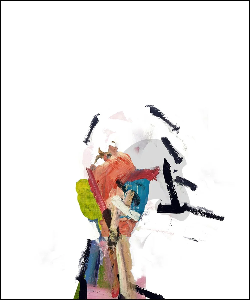 2. THE VOLUNTEER.  2023.  DIGITAL PHOTO COLLAGE.  100 X 120 CMS.