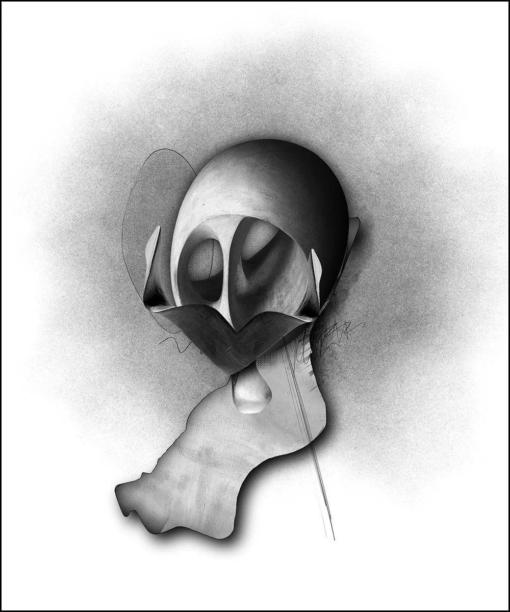 10. STUDY FOR A HEAD.  2026.  DIGITAL PHOTO COLLAGE.  20 X 24 CMS