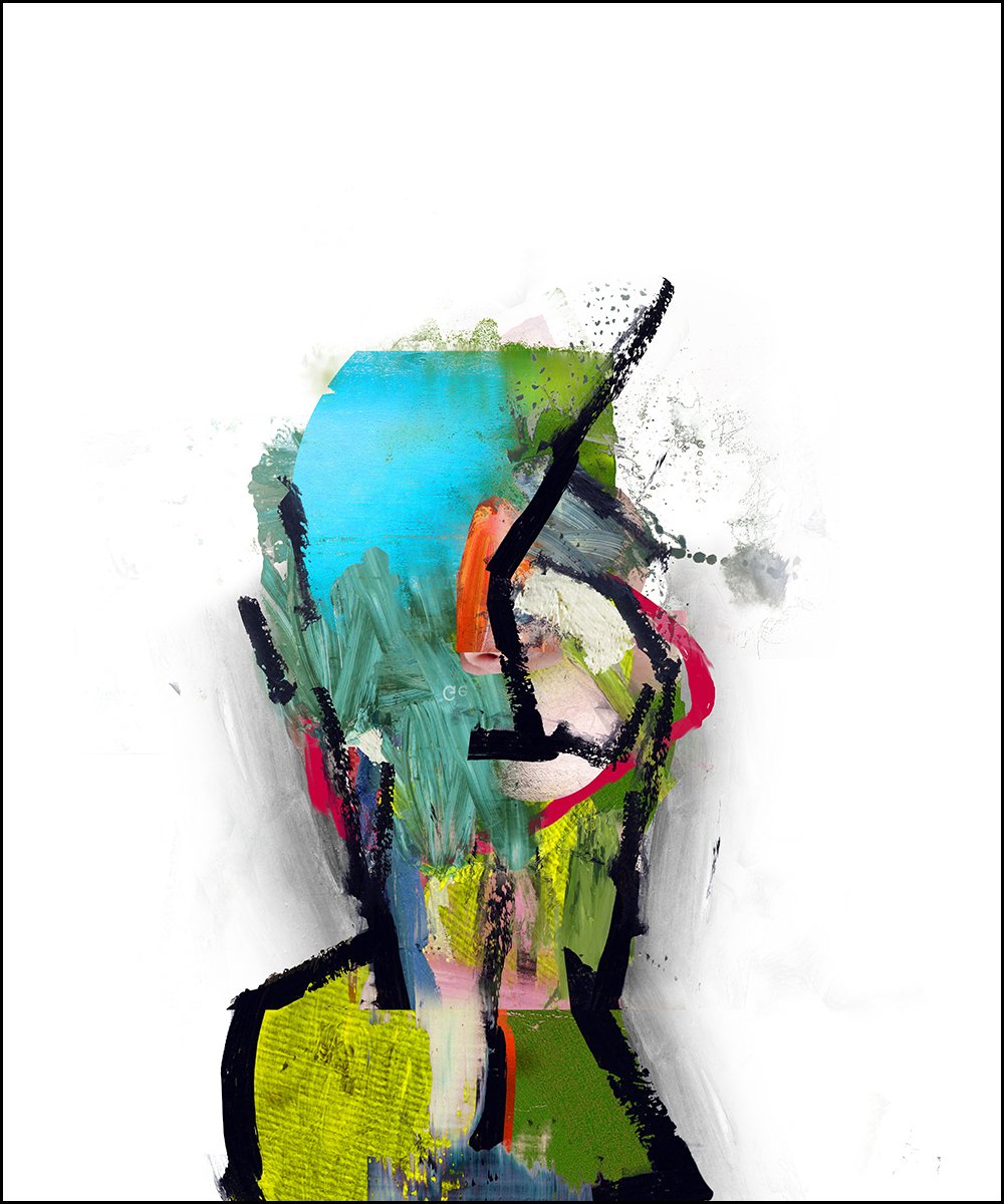5. THE CARER.  2023.  DIGITAL PHOTO COLLAGE.  100 X 120 CMS.