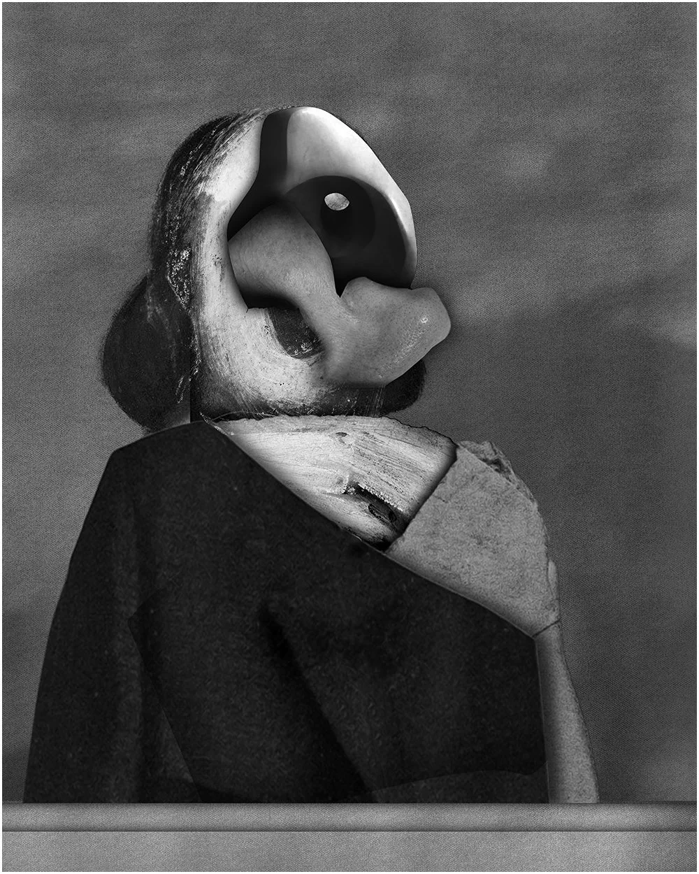 12. TITIAN – MAN WITH A QUILTED SLEEVE.  2026.  DIGITAL PHOTO COLLAGE.  40 X 50 CMS    