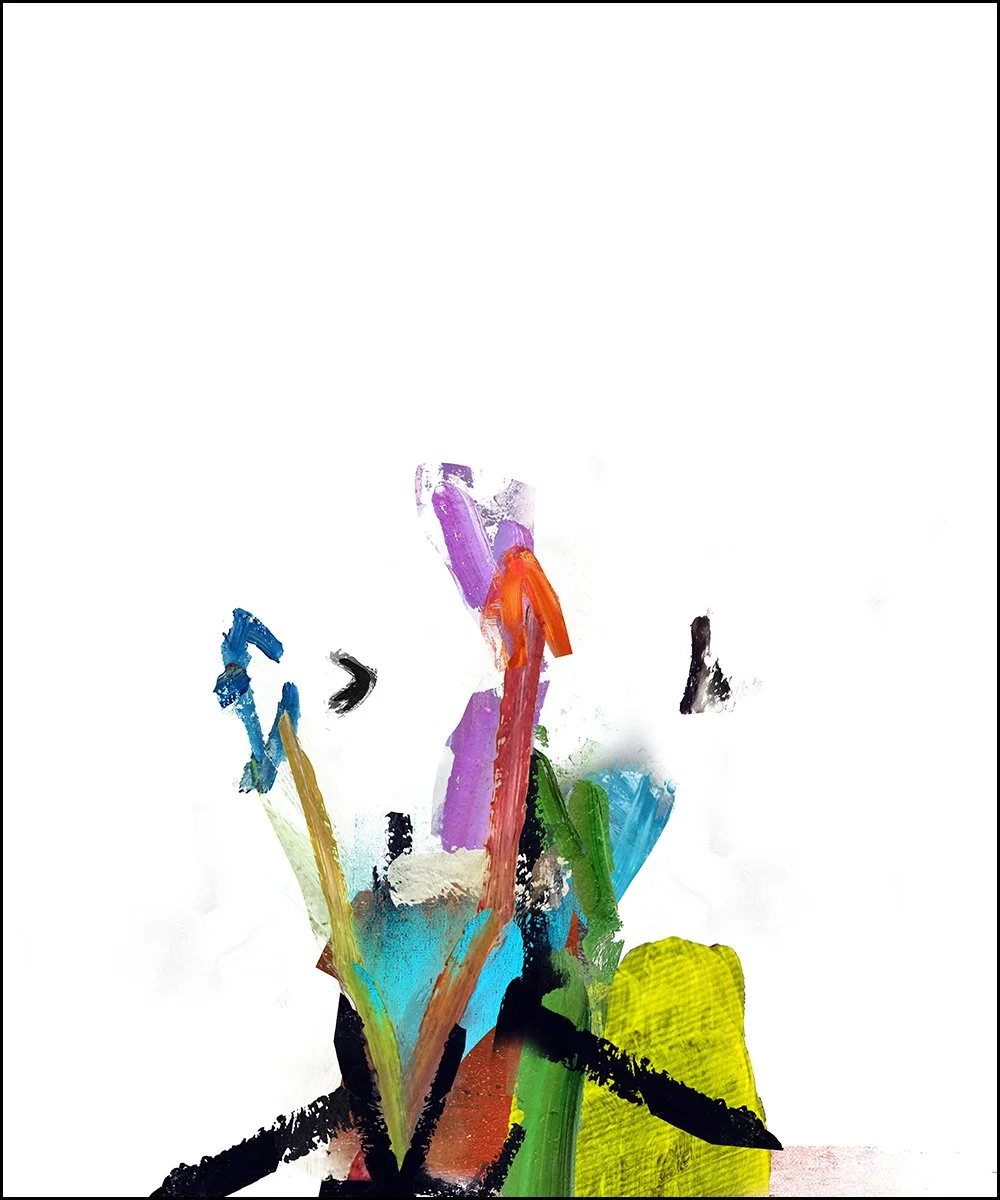 12. THE CARER.  2023.  DIGITAL PHOTO COLLAGE.  100 X 120 CMS.