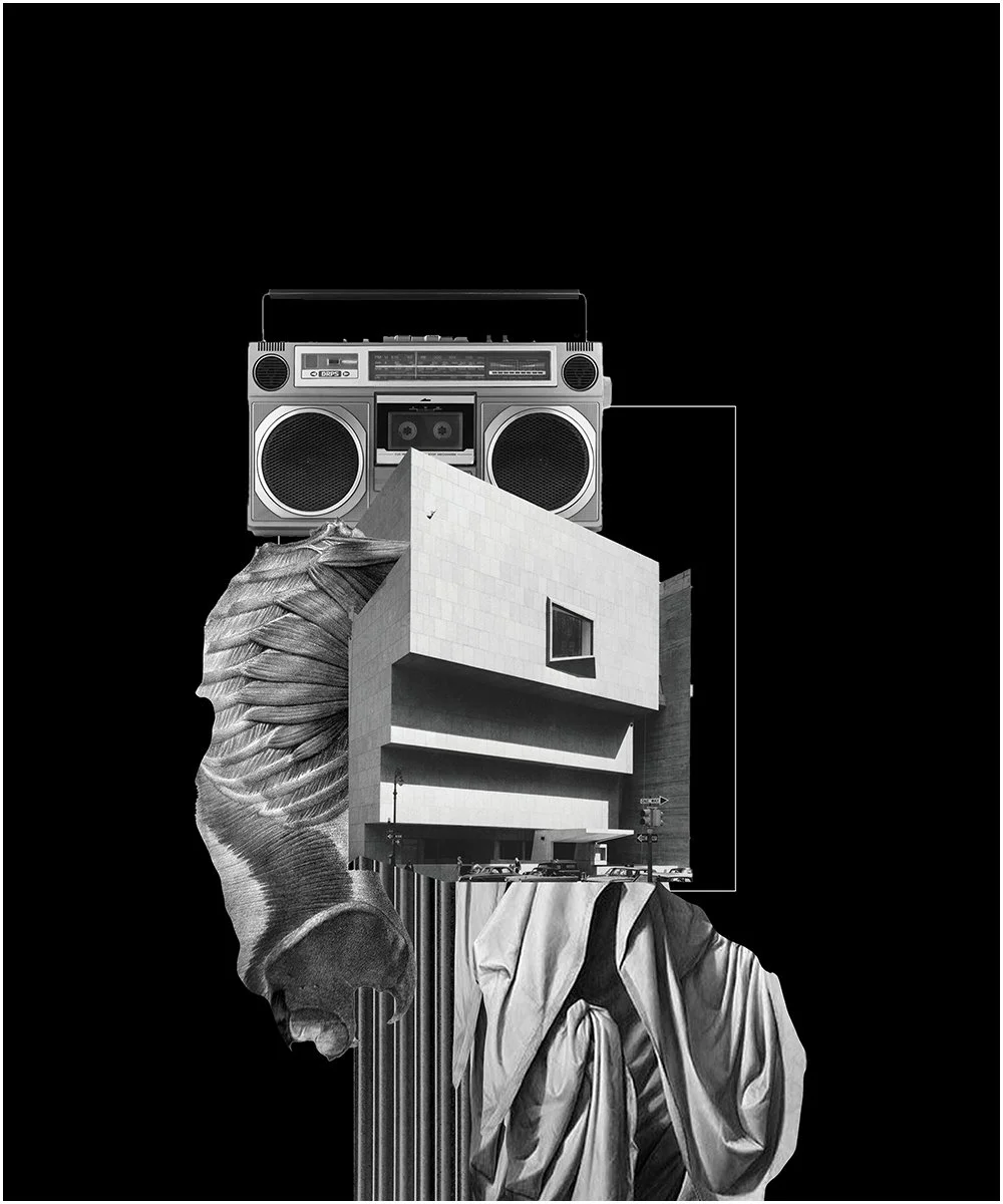 16. RAISA BANSBACH.  2023.  DIGITAL PHOTO COLLAGE.  50 X 60 CMS.