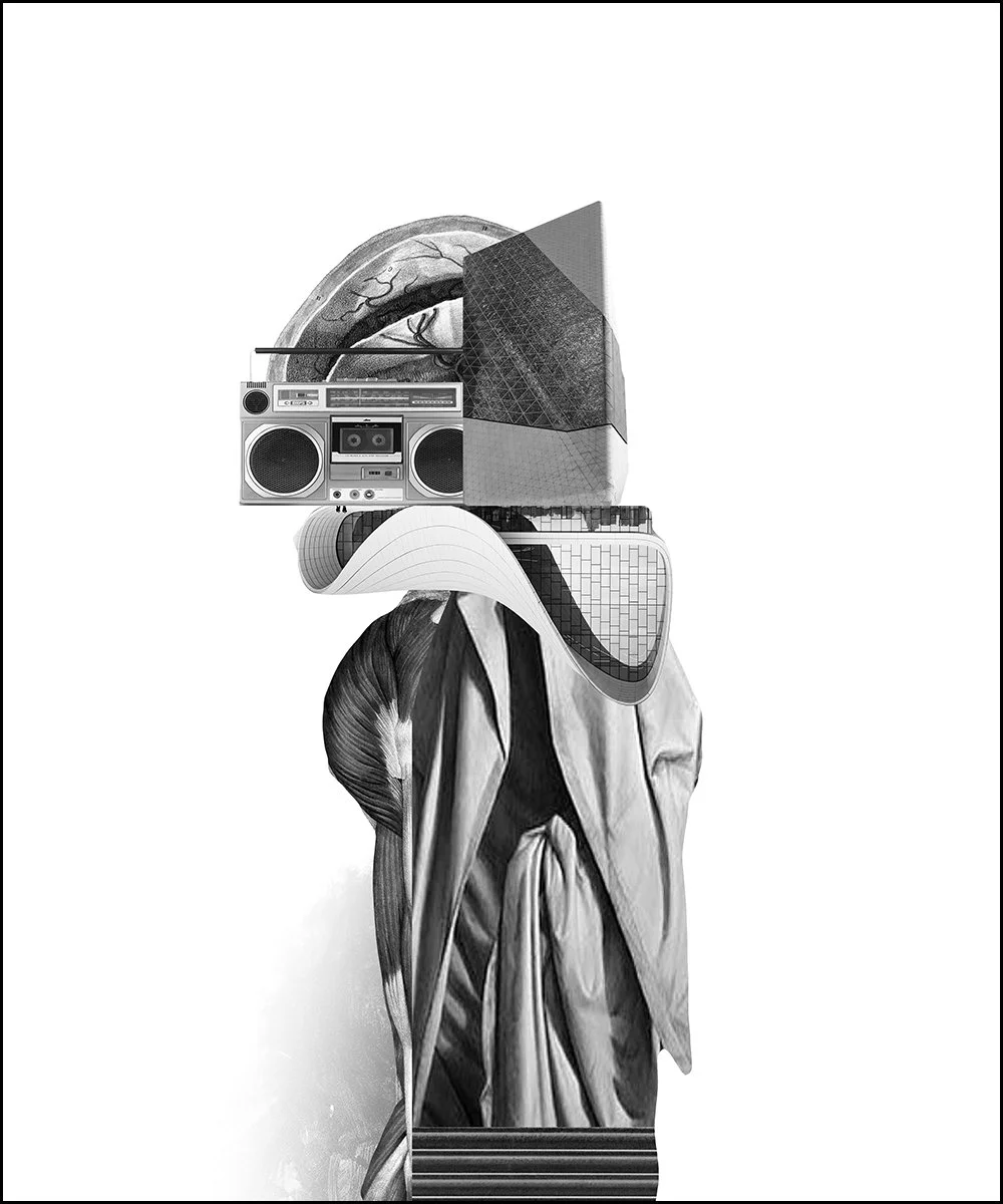 12. BARTHOLOMEW.  2023.  DIGITAL PHOTO COLLAGE.  50 X 60 CMS.