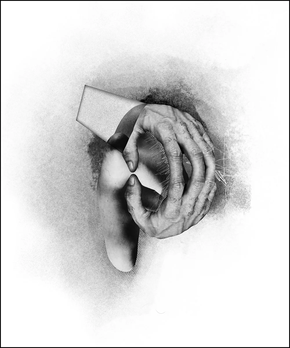 8. STUDY FOR A HEAD.  2026.  DIGITAL PHOTO COLLAGE.  20 X 24 CMS