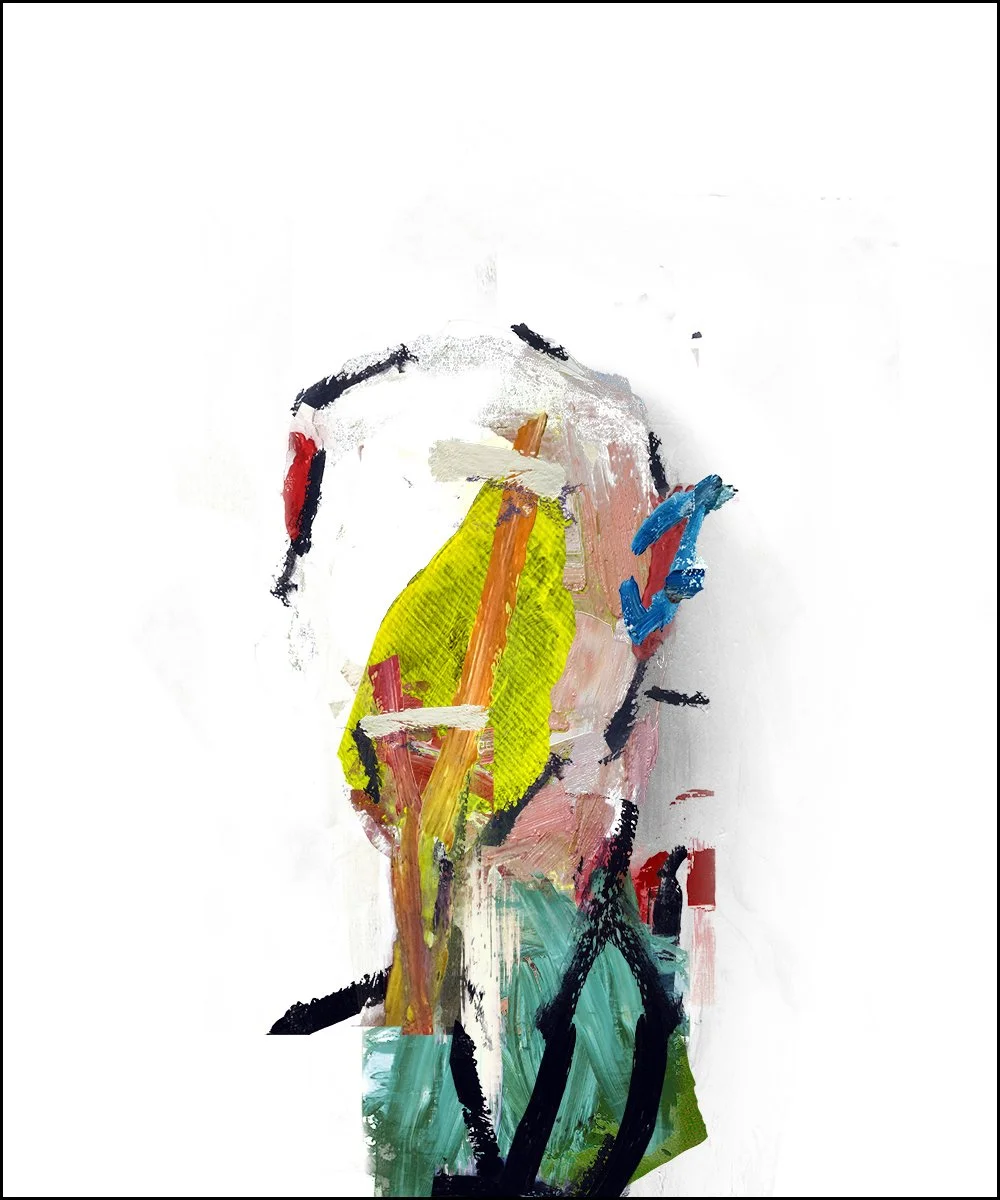 1, THE CARER.  2023.  DIGITAL PHOTO COLLAGE.  100 X 120 CMS.