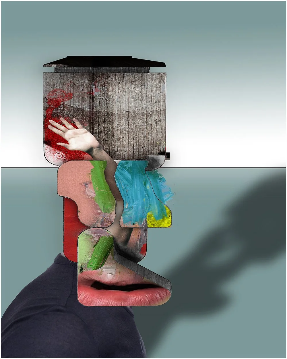 1. GARTH CLEMENT. 2026.  DIGITAL PHOTO COLLAGE.  40 X 50 CMS. 