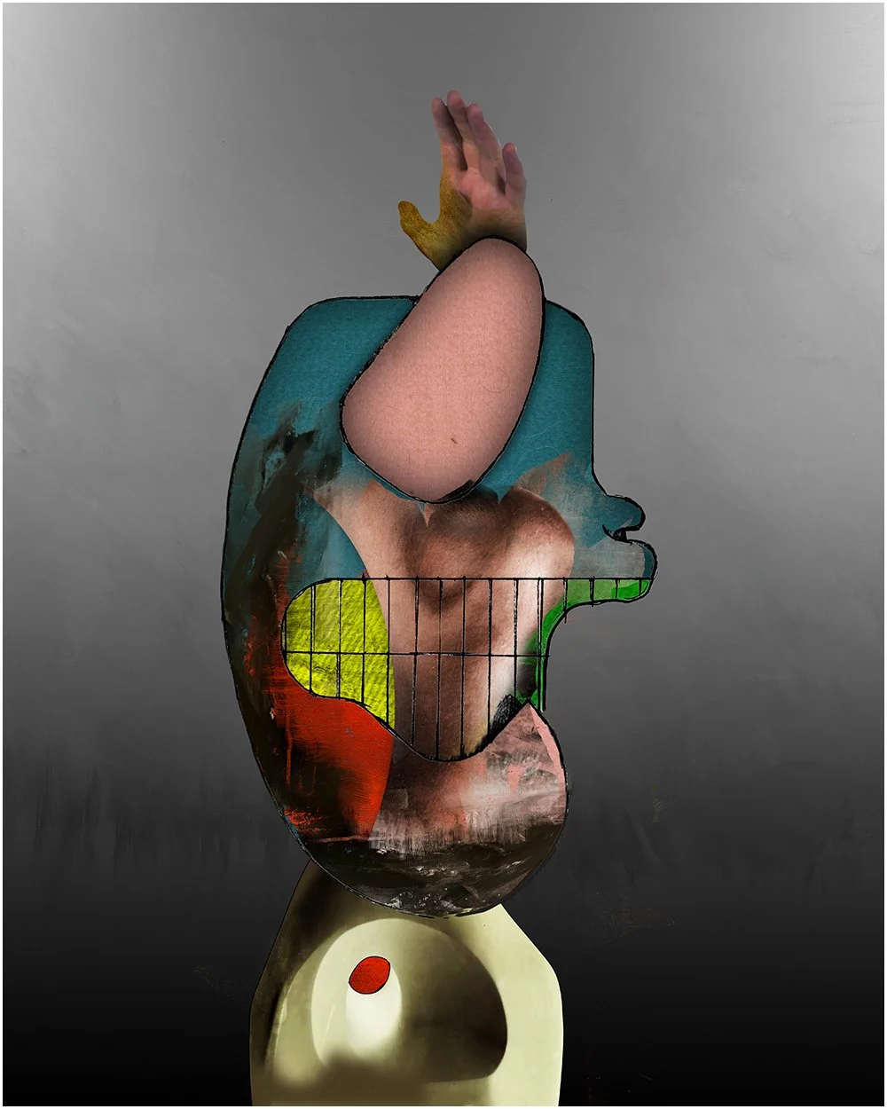 13. TERRELL BASS.  2026.  DIGITAL PHOTO COLLAGE.  40 X 50 CMS. 