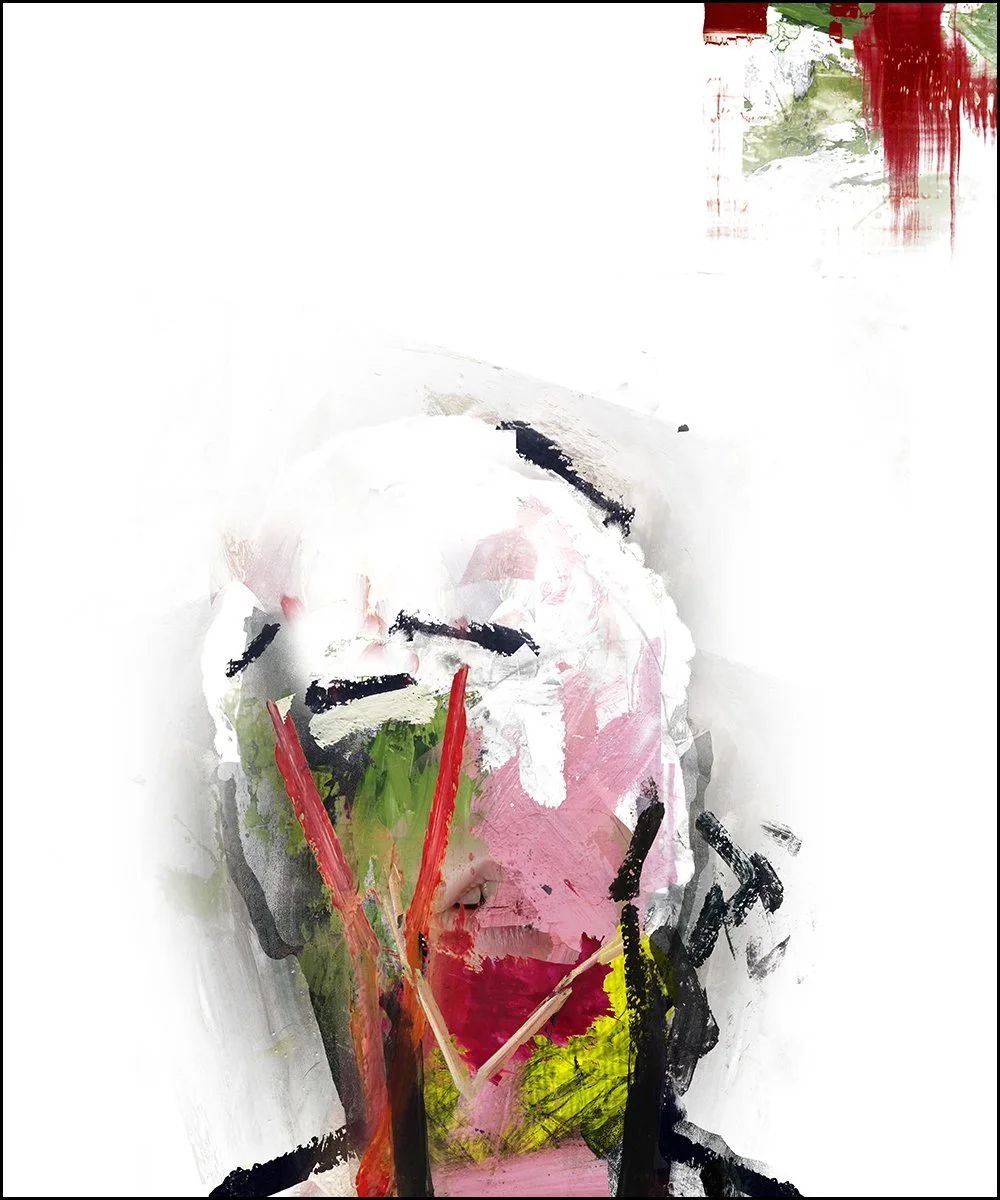 4. THE CARER.  2023.  DIGITAL PHOTO COLLAGE.  100 X 120 CMS.