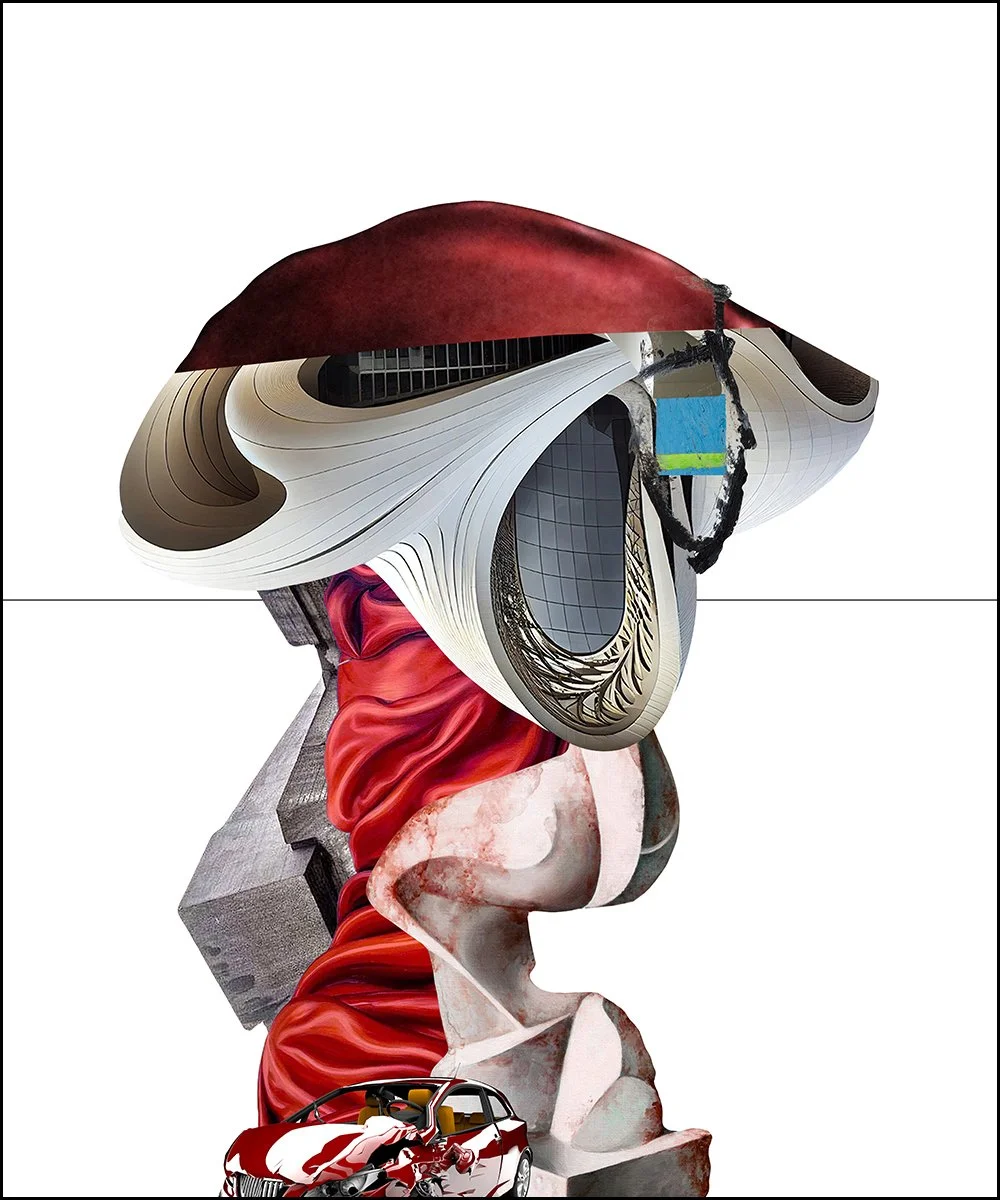 9. GEOFFREY FISCHER.  2024.  DIGITAL PHOTO COLLAGE.  50 X 60 CMS.