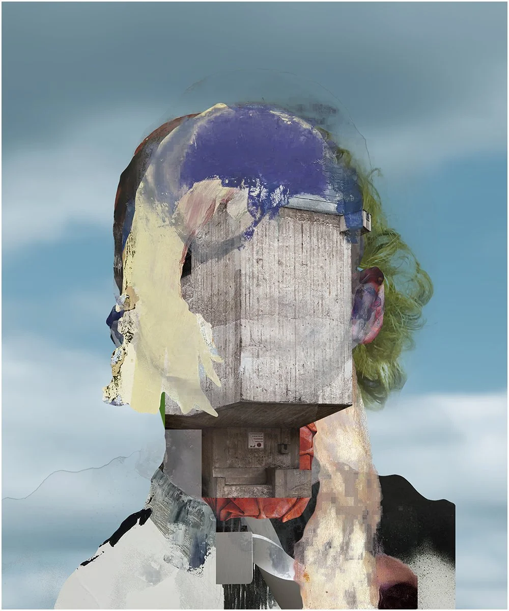 9. IMAN DAWA SCRIVEN.  2025.  DIGITAL PHOTO COLLAGE.  40 X 50 CMS.