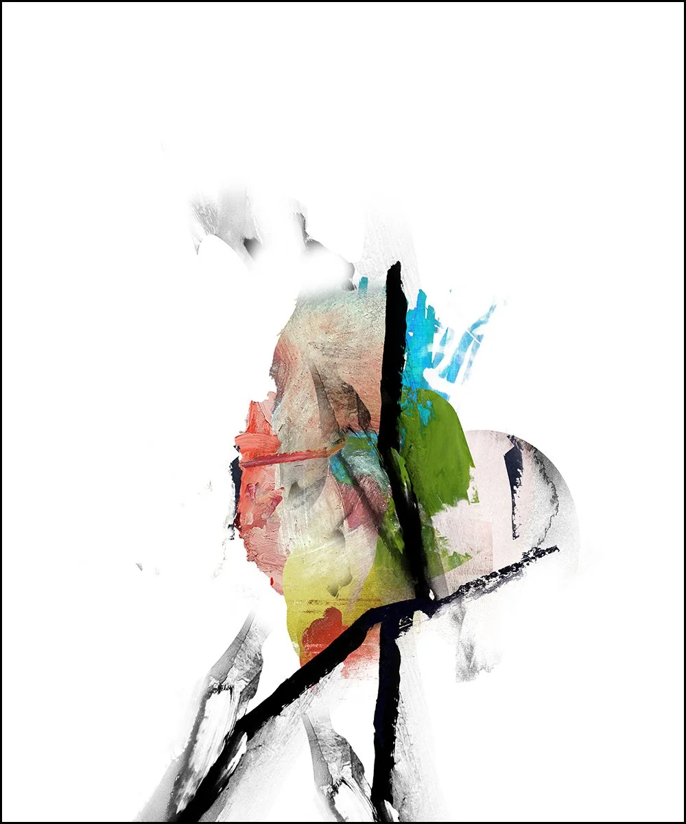 21. THE NEPHEW.  2023.  DIGITAL PHOTO COLLAGE.  100 X 120 CMS.