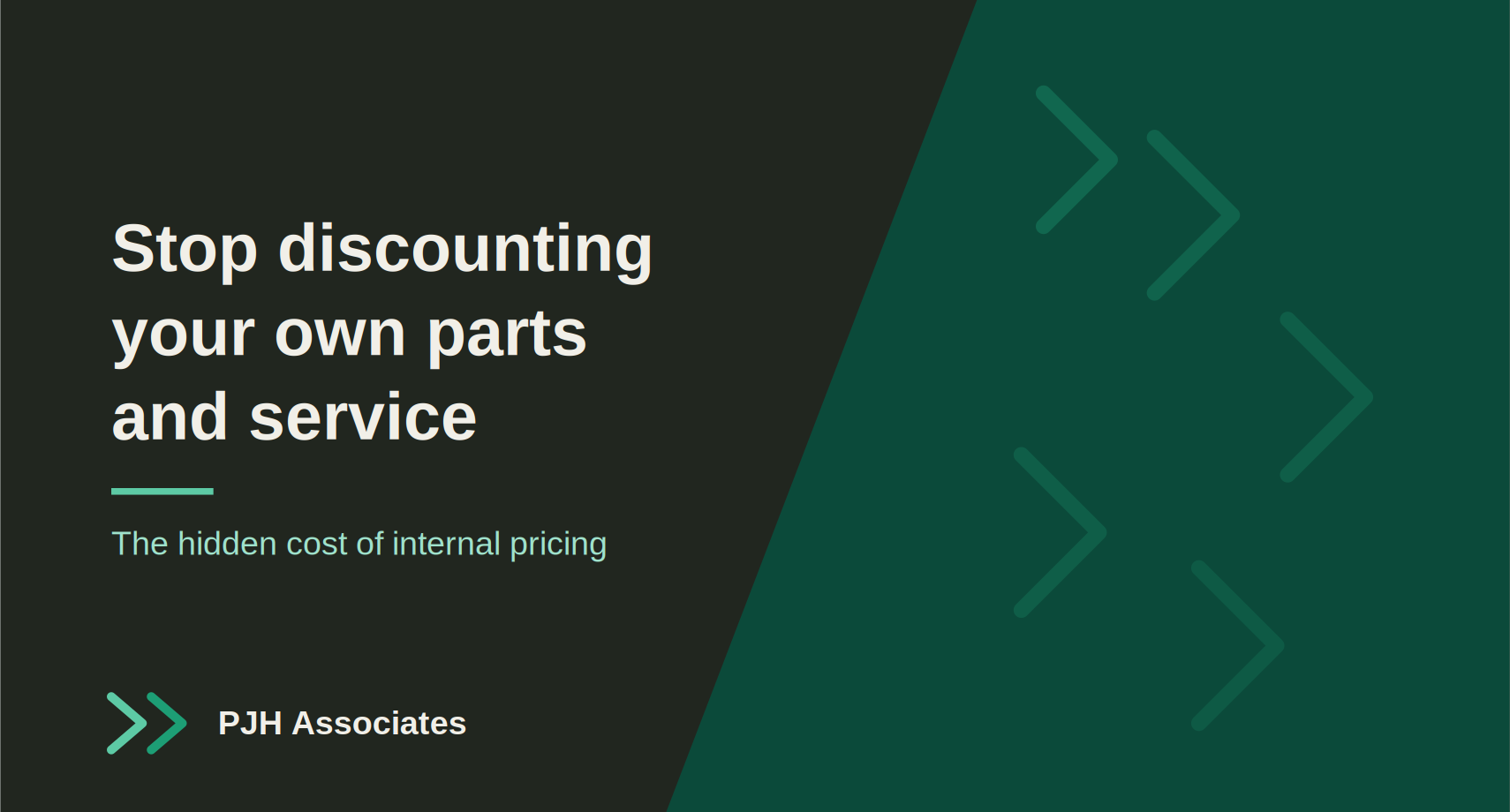 Why dealers should stop discounting parts and service for their own operations