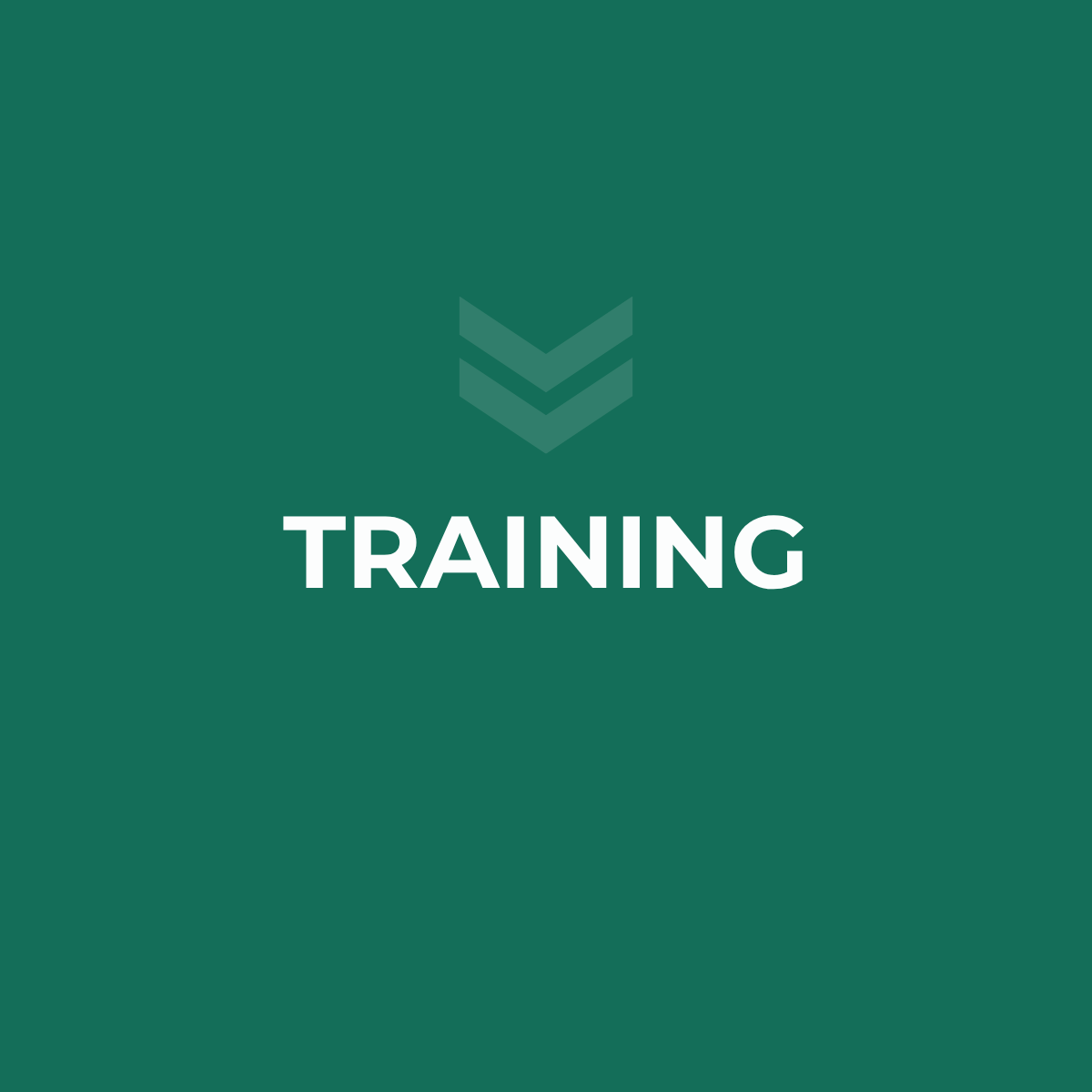 Green background with the word 'TRAINING' in white capital letters.
