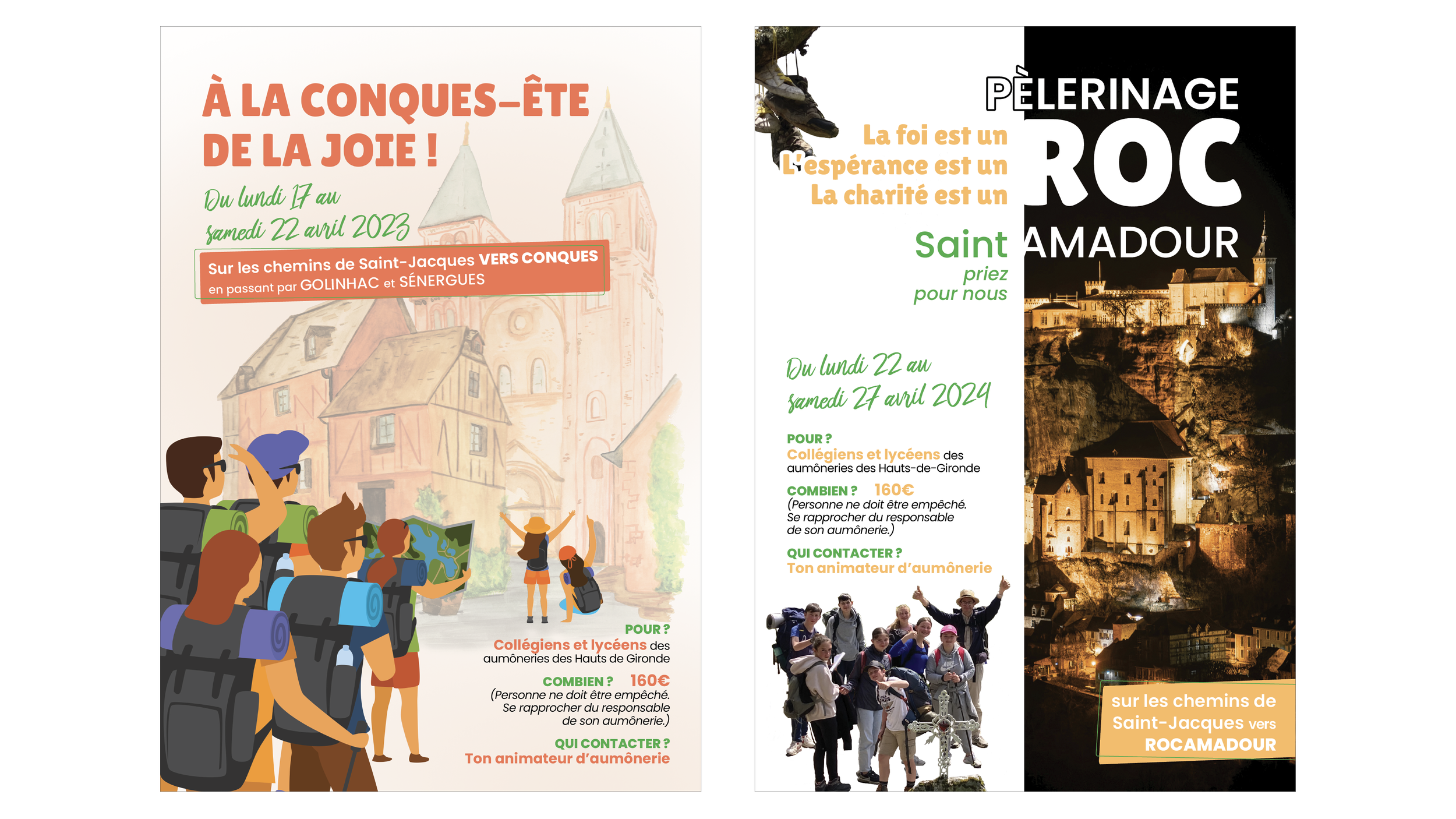 Affiche pour la paroisse des Hauts-de-Gironde, diocèse de Bordeaux