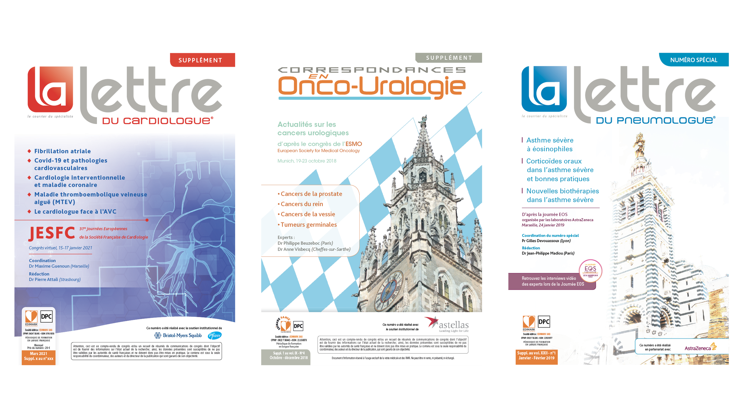 Couvertures de suppléments aux revues, Edimark Santé