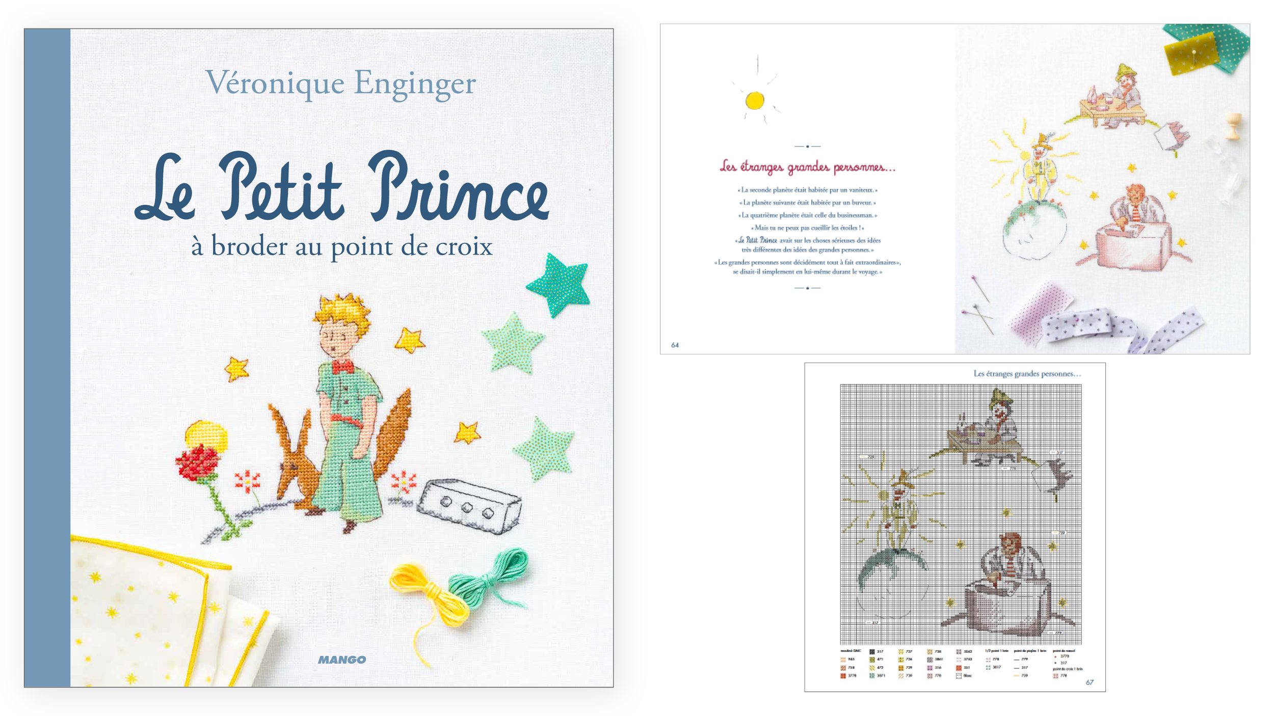 Le Petit Prince à broder au point de croix, Editions Mango