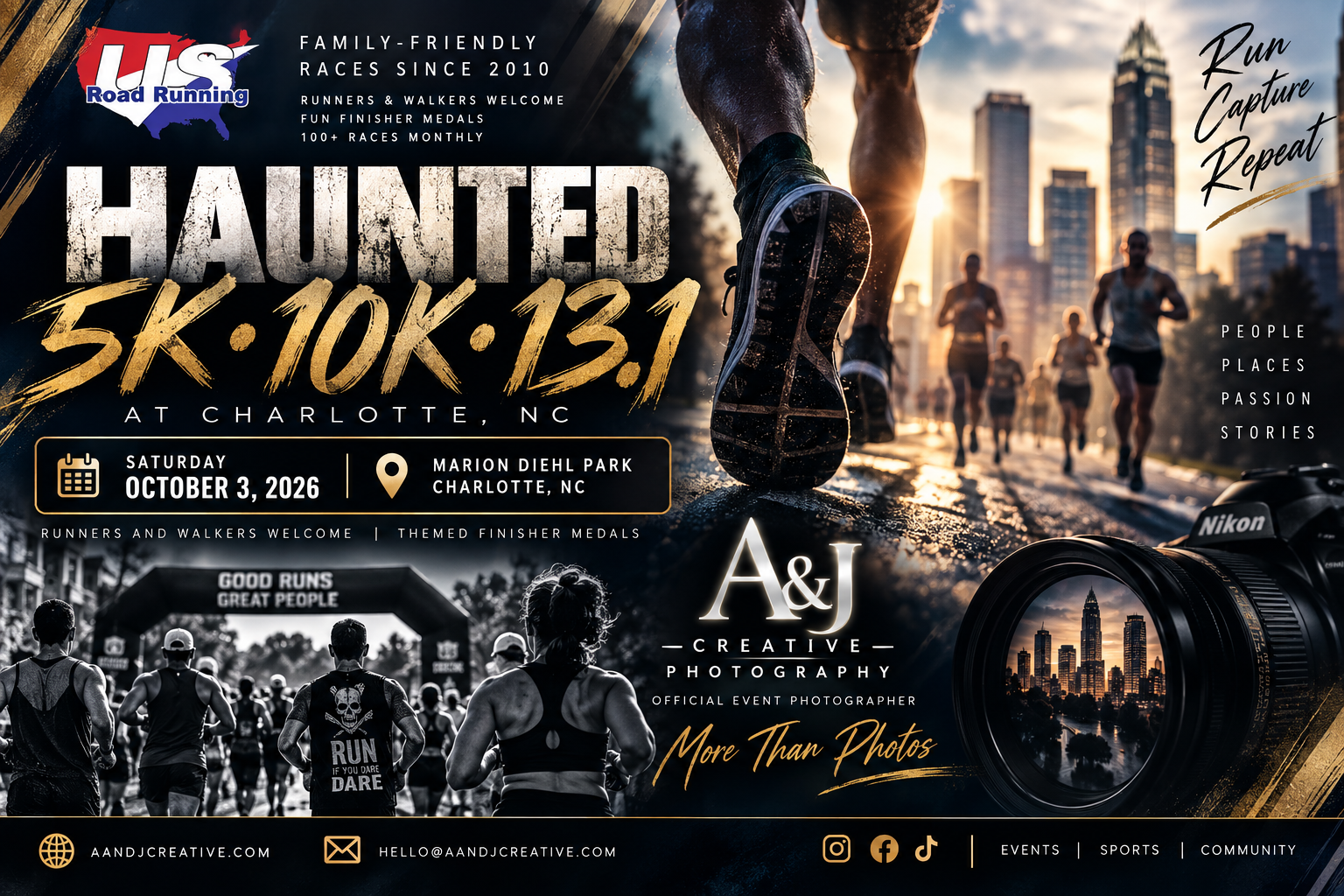 US Road Running — Haunted 5K, 10K & Half Marathon