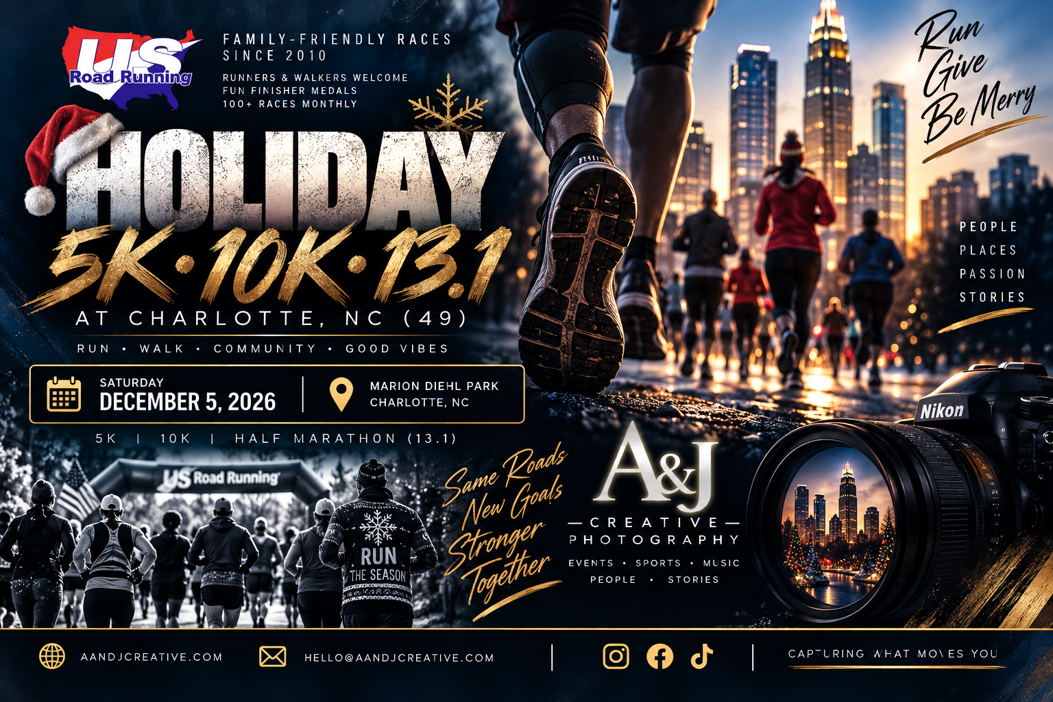 US Road Running — Holiday 5K, 10K & Half Marathon
