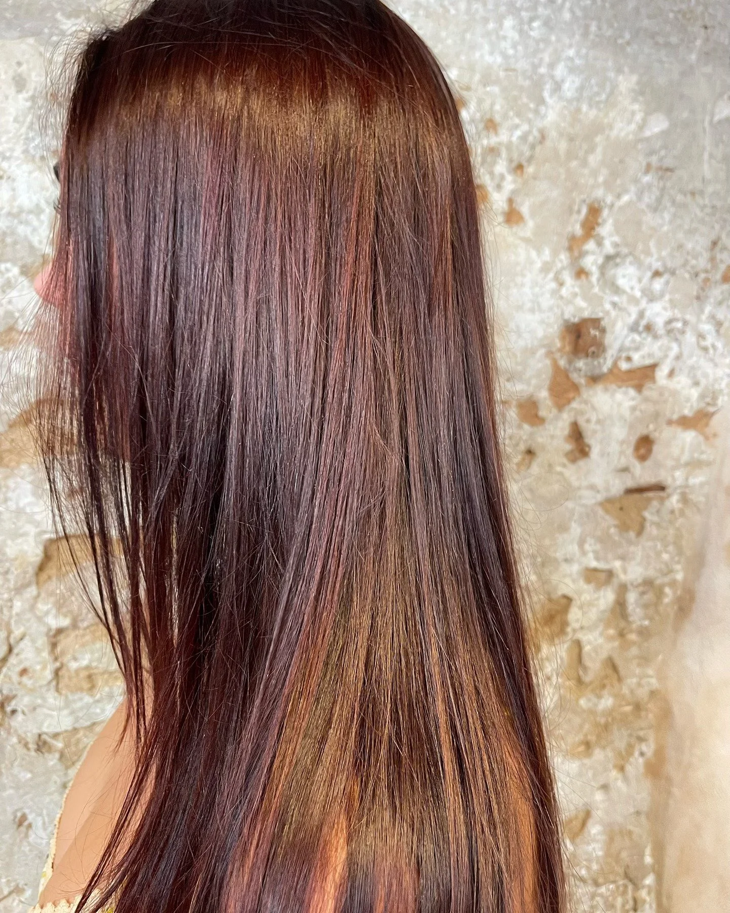 Glossy auburn red hair colour, Bubbalù Palma