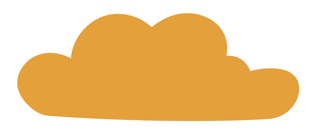 Dibujo de una nube de color marrón