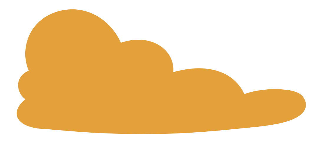 Dibujo de una nube de color marrón