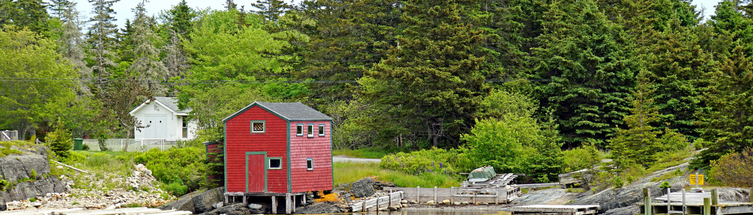 Blue Rocks coastline just outside Lunenburg, Nova Scotia