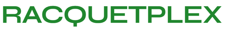 The word "RACQUETPLEX" written in green capital letters on a white background.