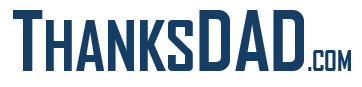 THANKSDAD.com logo in blue text