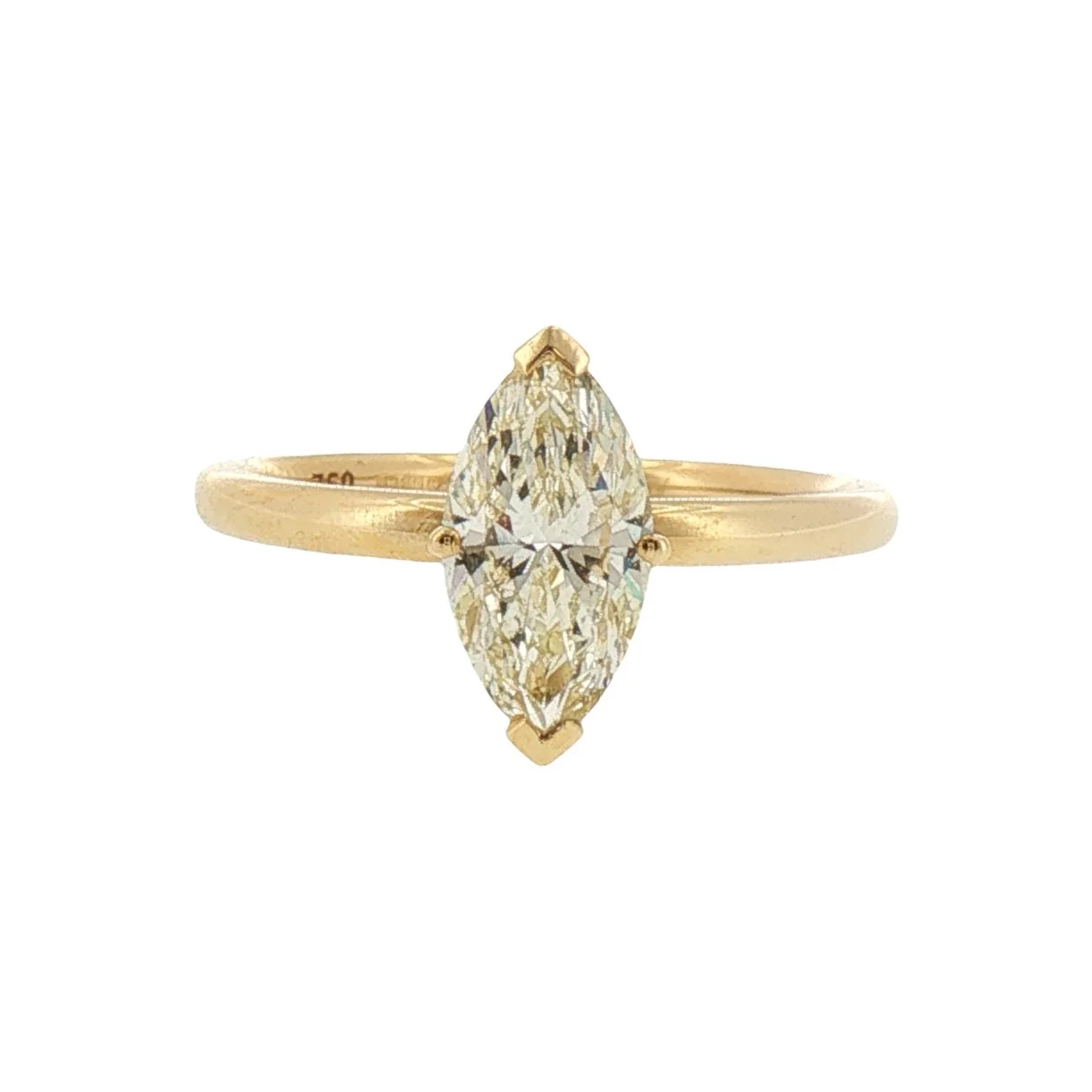 Vintage GIA Certified 1.20ct Marquise Diamond Solitaire Ring