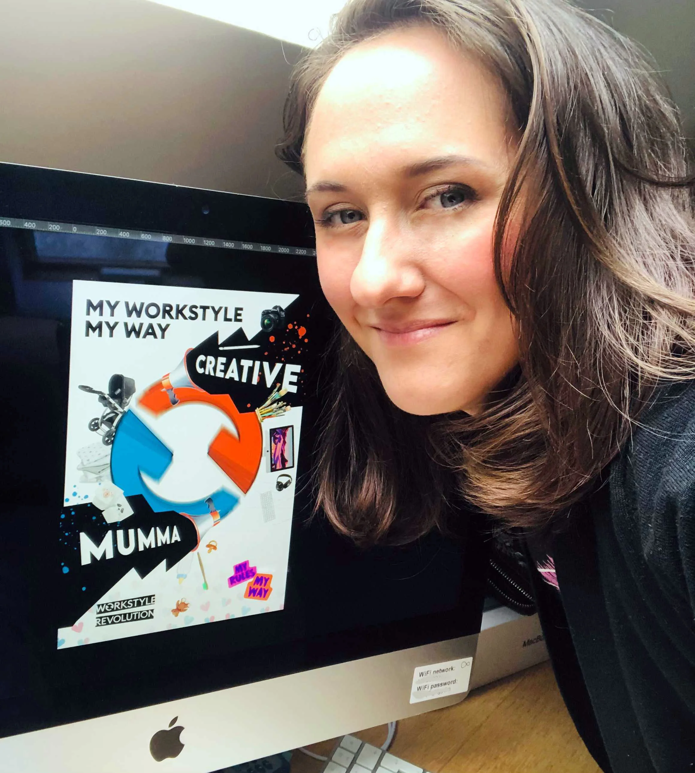 A split world for me - being a Creative and being a Mumma - I’ve blurred the workstyle / Hoxby icon to show how both actually merge a little - but in a good way. My creativity definitely goes through to my mum life also in all sorts of ways.  My work